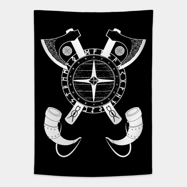 Odin's Shield | Norse Pagan Symbol Tapestry by CelestialStudio