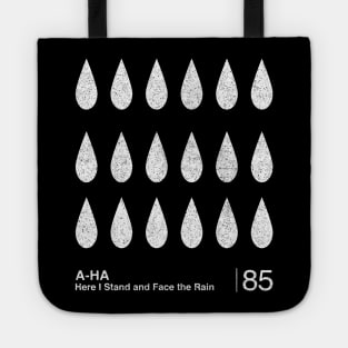 Here I Stand And Face The Rain / Minimalist Graphic Fan Artwork Design Tote