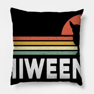 Vintage Style Chiweenie Silhouette Shirt Pillow