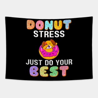 Women Retro Donut Stress Just Do Your Best Staar Testing Tapestry