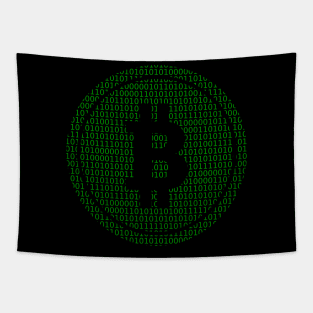 Bitcoin Matrix Cryptocurrency Crypto Design T-Shirt Tapestry