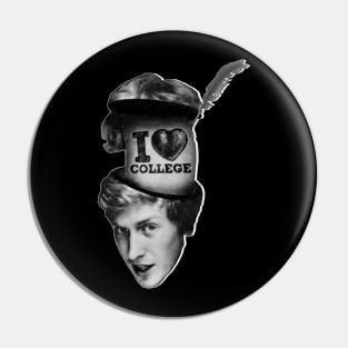 I Love College Pin