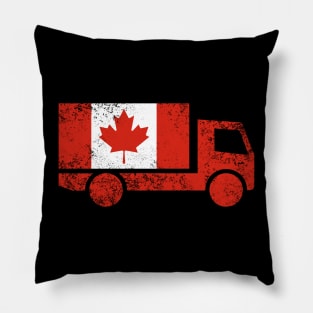 Canada Flag Truck Pillow