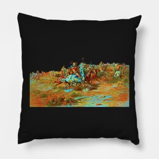 Charles Russel the custer fight 1903 Pillow