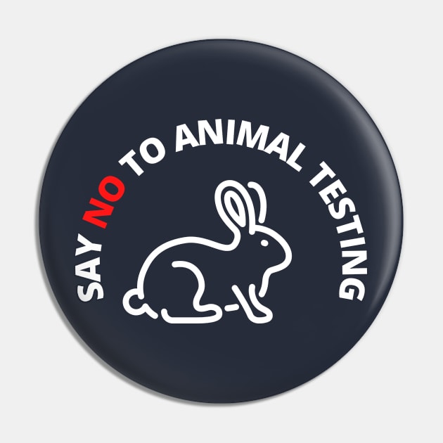 Say No To Animal Testing Pin by kazumi