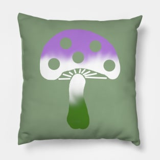 Genderqueer Pride Mushroom Pillow