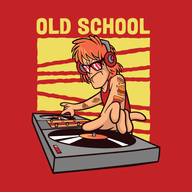 Old School DJ // Funny DJ Cartoon by SLAG_Creative