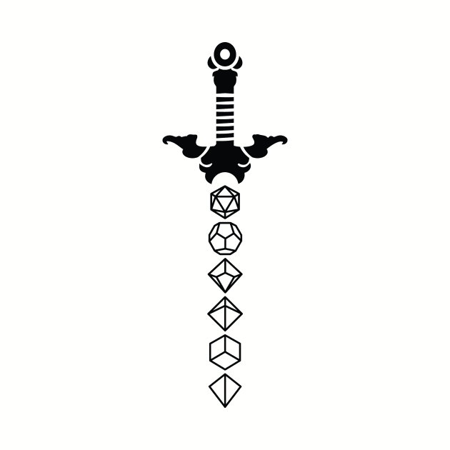 Polyhedral Dice Sword by OfficialTeeDreams