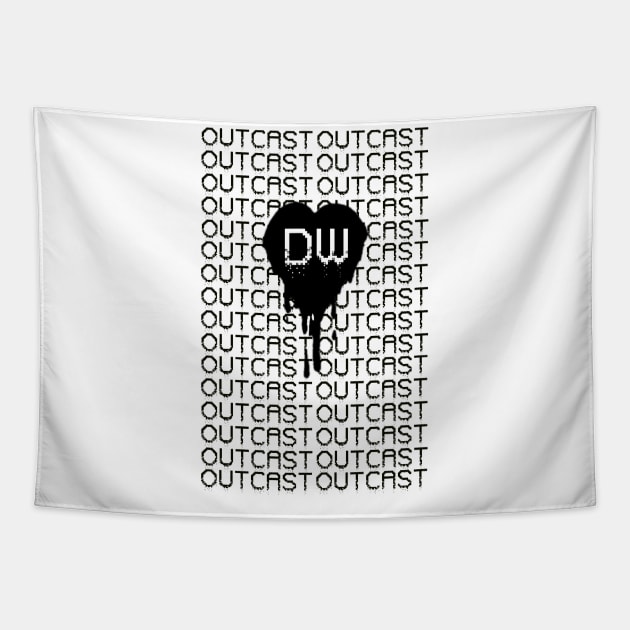 Outcast Matrix Black Logo Tapestry by adorkabledustinwood