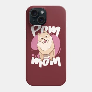 Pom Mom // Cute Pomeranian Mom Cartoon Phone Case