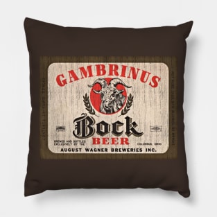 Bock Beer Label Pillow