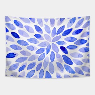 Watercolor brush strokes - blue Tapestry