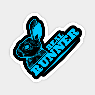 Real runner funny bunny for running days. Magnet