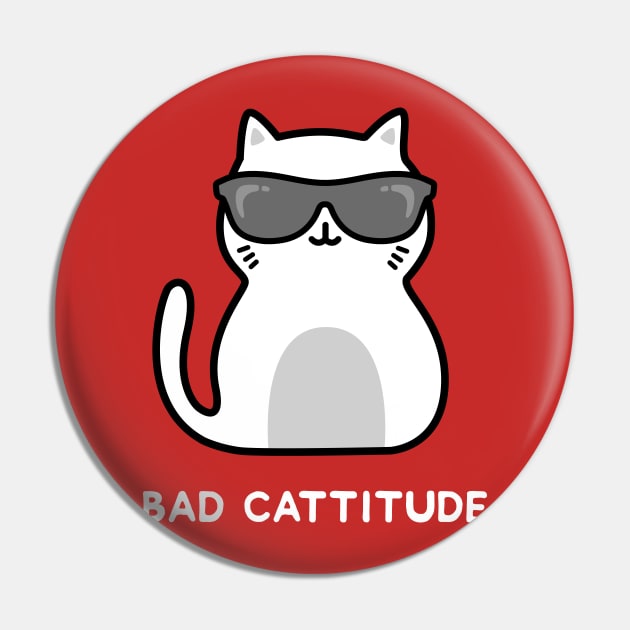 Bad Cattitude - Cat Pin by blushingcrow