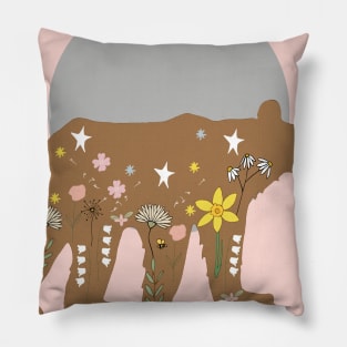 Meadow Brown Bear Pillow