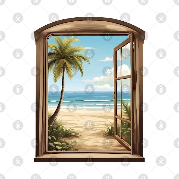 Window Beach Painting by VivaLaRetro