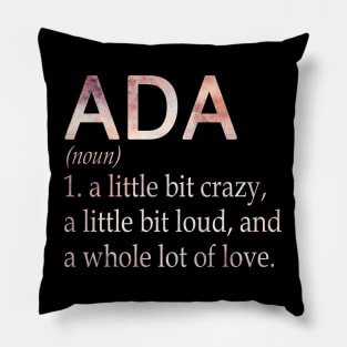 Ada Girl Name Definition Pillow