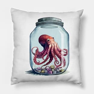 Octopus in a Jar Pillow