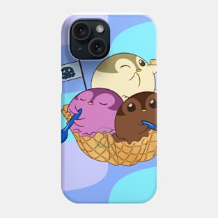 Penguinscoops - waffle boat Phone Case