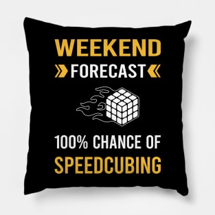 Weekend Forecast Speedcubing Speedcube Speedcuber Speed Cubing Pillow