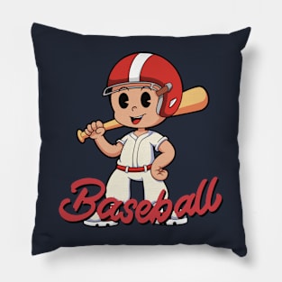 Cute Baseball Boy for Kids Pillow