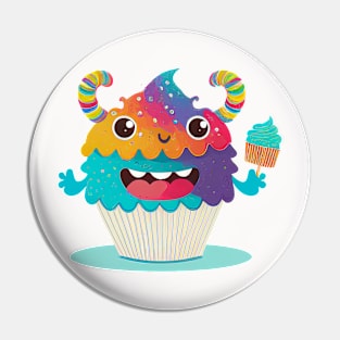 Cupcake Monster Pin