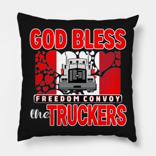 GOD BLESS THE TRUCKERS FREEDOM CONVOY 2022 - THANKS TO THE TRUCKERS FREEDOM CONVOY 2022 Pillow