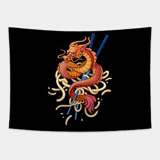 Noodle Dragon on Chopsticks Tapestry