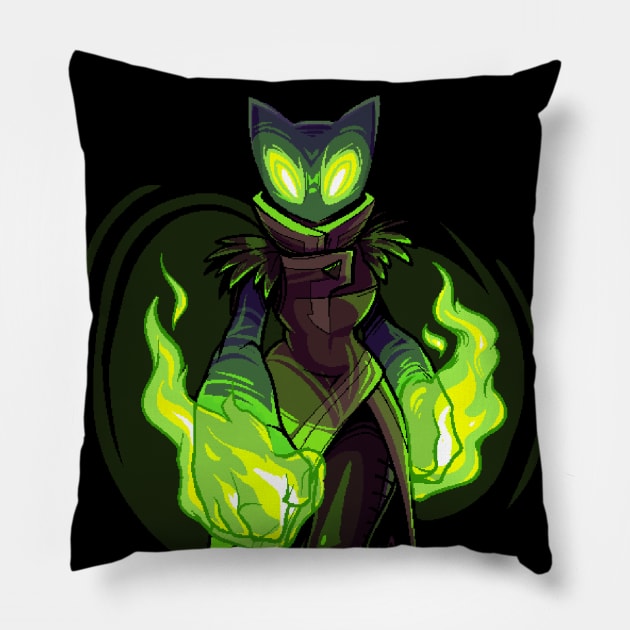 Feline mage Pillow by MrKirboy