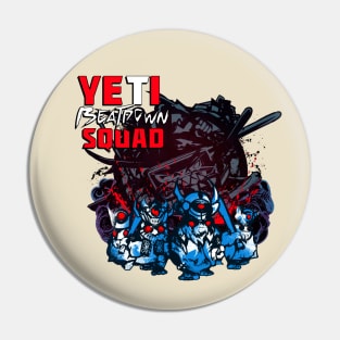 YETI Beatdown Squad (Half Text - Blue and Red) Pin