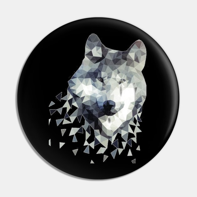 Geometric Arctic Snow Fox Pin by TheBossBabe