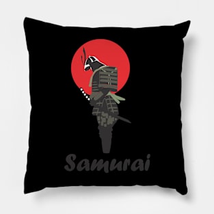 Samurai in the moon Pillow