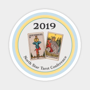 Hanged Man & Empress Logo - 2019 North Star Tarot Conference Magnet