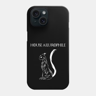 House Ailurophile, White tribal cat tatto Phone Case