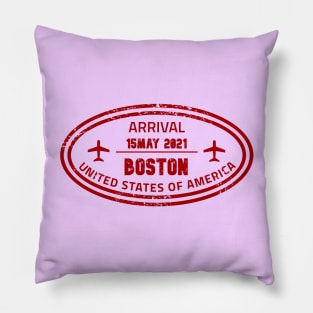 Boston passport stamp Pillow