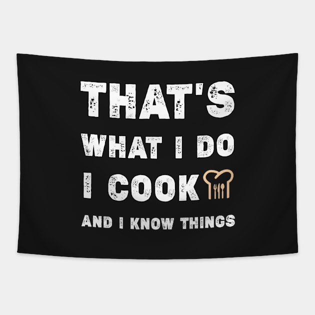 Cooking Cook Chef Vintage Men Women Cooking Lover Culinary Cook Tapestry by Printopedy