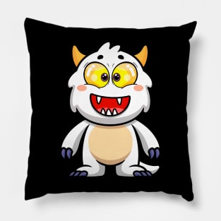 Baby Monster White Happy Pillow