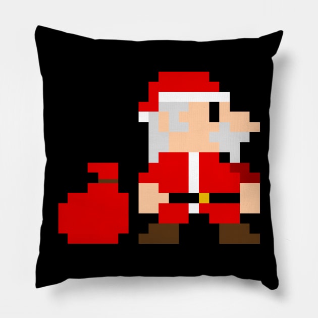 8 Bit Santa Pillow by JakeSmith