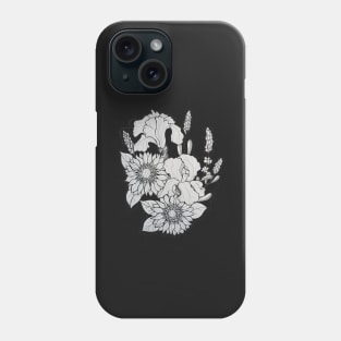 Iris lavender and daisies Phone Case