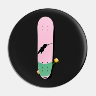 Hummingbird Skateboard Pin