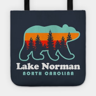 Lake Norman North Carolina Bear Retro Sunset Tote