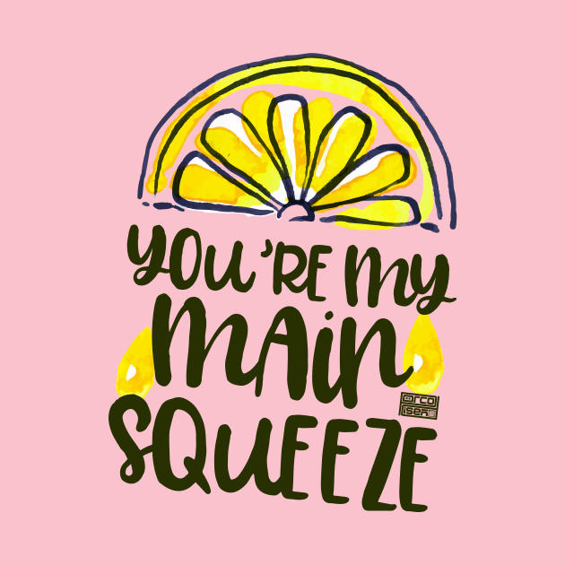 Funny Lemon You're My Main Squeeze Valentine's Day by porcodiseno