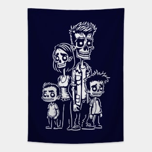 Zombie Family - 6 Tapestry