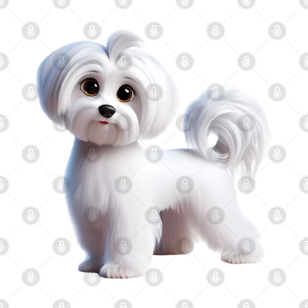 Maltese Dog by BlackCricketdesign