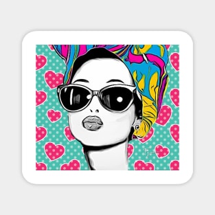 pop art kiss Magnet