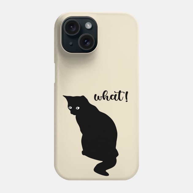 Cat What - Murderous Black Cat Phone Case by osaya