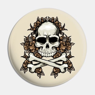 Skull N Roses Pin