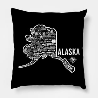 Alaska Map Pillow