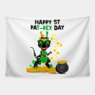 happy st pat rex day Dinosaur Tapestry