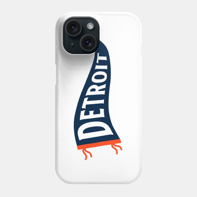 Detroit Pennant - White Phone Case by KFig21